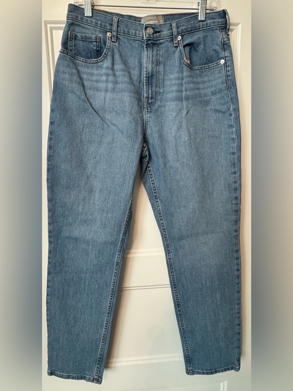 Everlane Women’s Blue Jeans High Rise Straight Leg Medium Wash Size 31